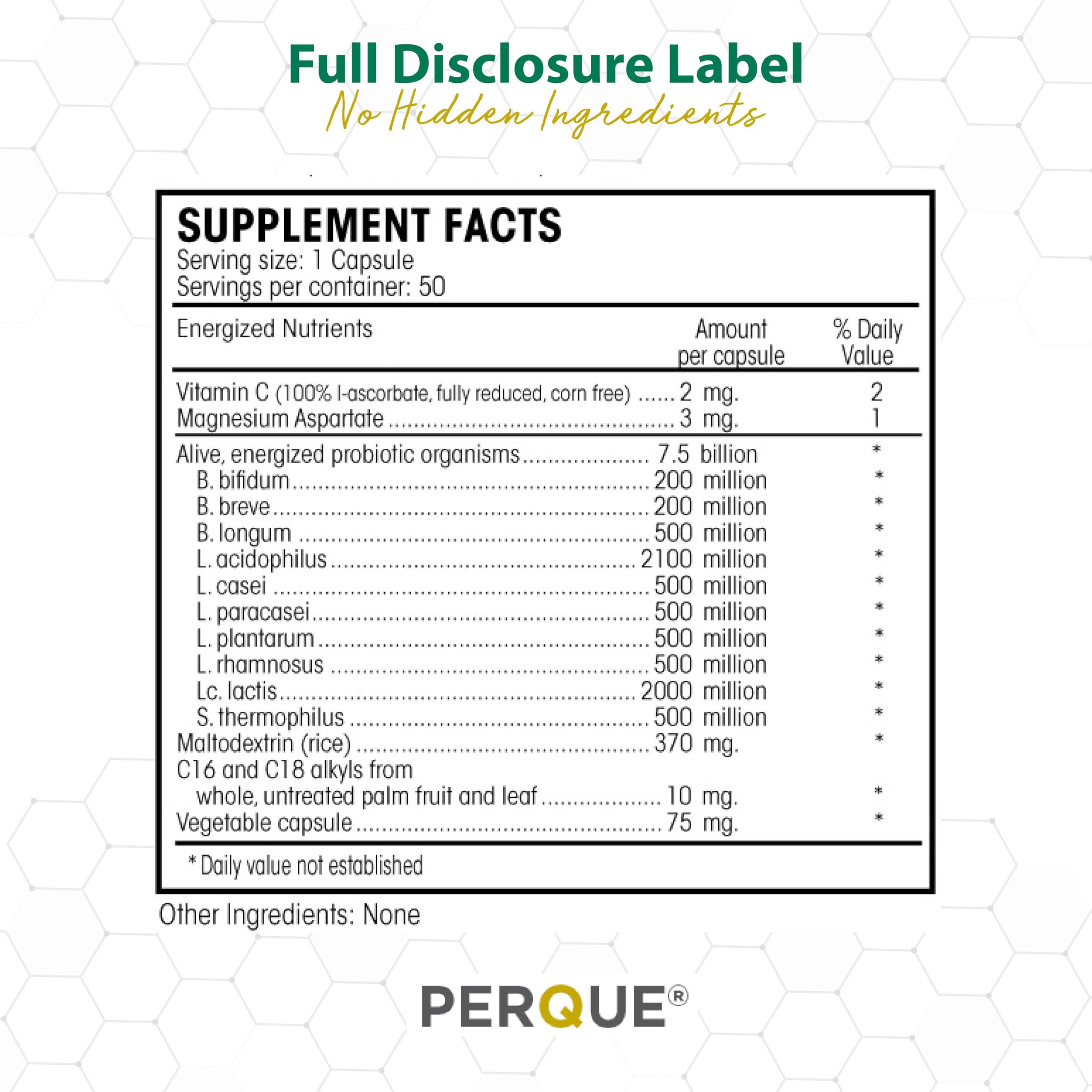 PERQUE Digesta Guard Forte packaging on a store shelf for daily use