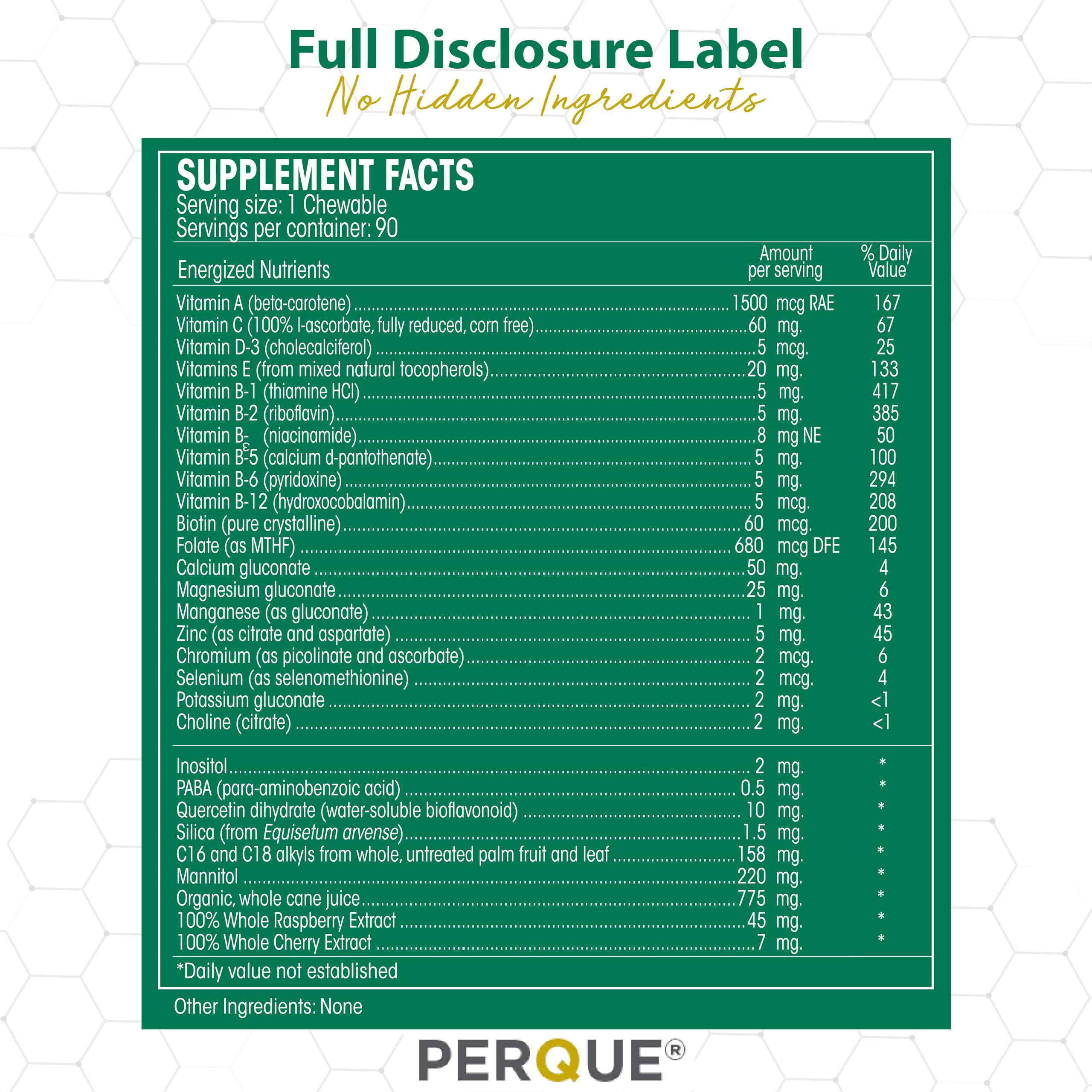 PERQUE Life Guard chewables dispensing-scene for easy grab on busy mornings.
