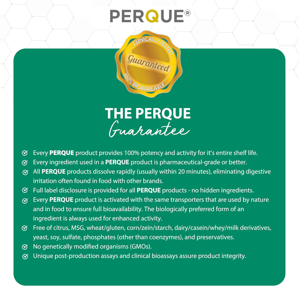 PERQUE Life Guard chewables travel-ready bottle convenient on-the-go support.