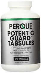 PERQUE Potent C Guard 1000 mg tablets in a bottle for daily wellness routines.