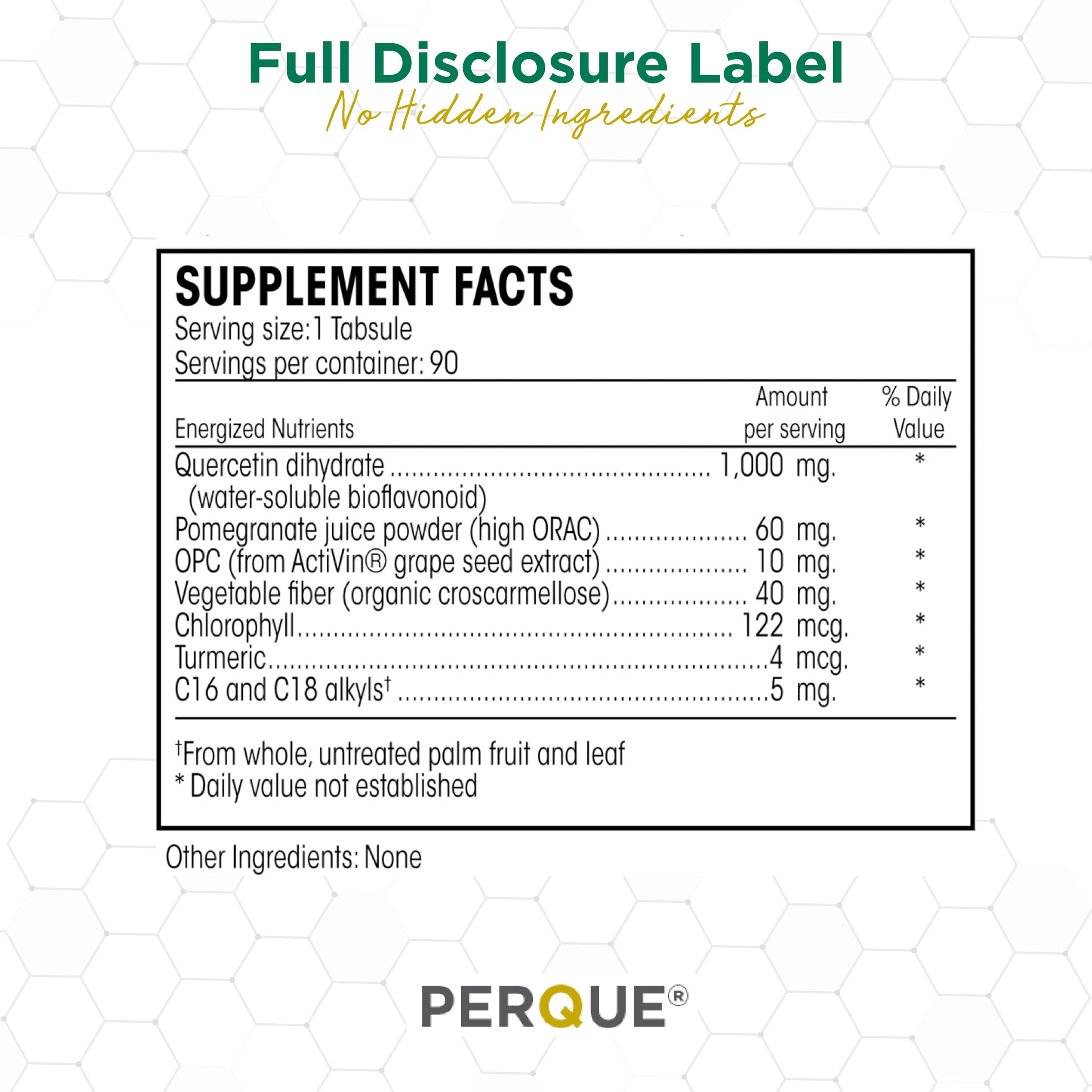 Perque Repair Guard on kitchen counter suggests everyday wellness routine.