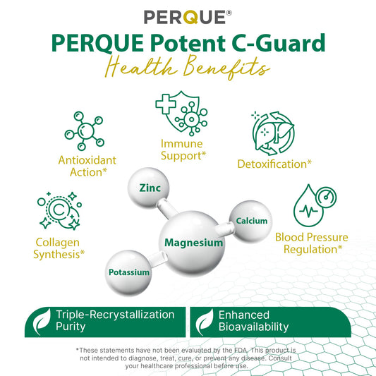 PERQUE Vitamin C effervescent dissolving in water for fast-acting refreshment.