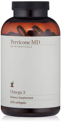 Perricone MD Omega-3 bottle with capsules for daily wellness.