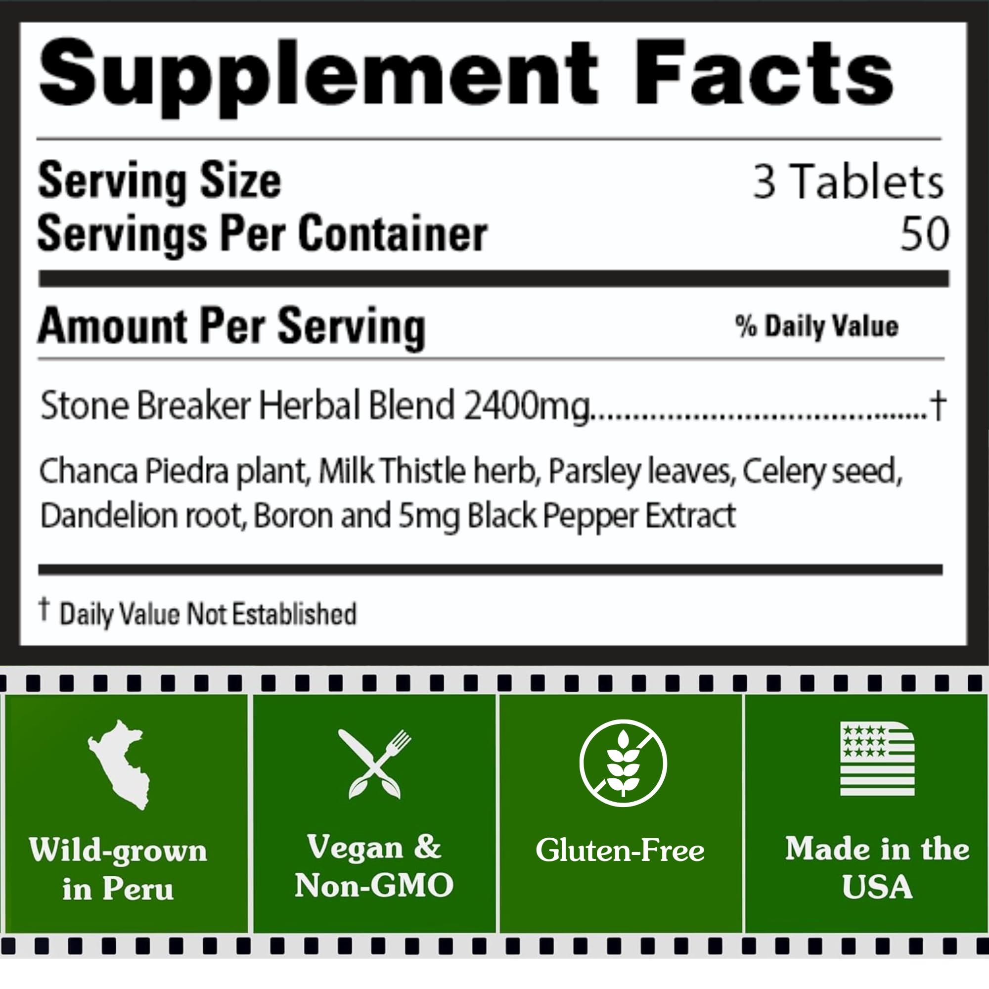 Peruvian Naturals GMP facility badge on packaging signifies quality