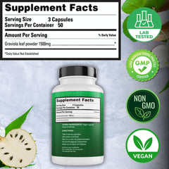 Peruvian Naturals Graviola capsules packaging shows 300-count bottle.