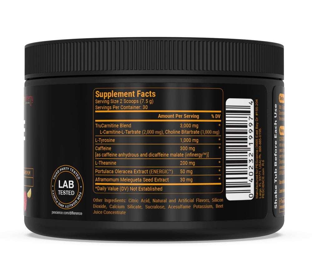 PEScience Alphamine being mixed in water for quick energy without jitters.