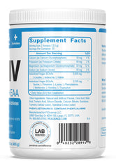PEScience Amino IV advanced formulation chart explains BCAA and EAA combination.