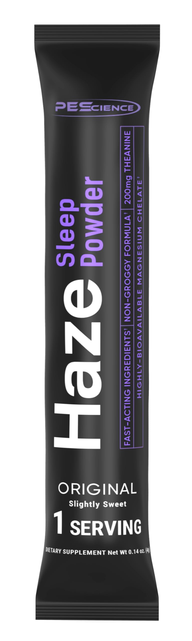 PEScience Haze ingredients visual showcases magnesium, 5-HTP, and glycine.