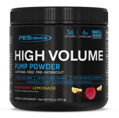 PEScience High Volume bottle front for stimulant-free pumps