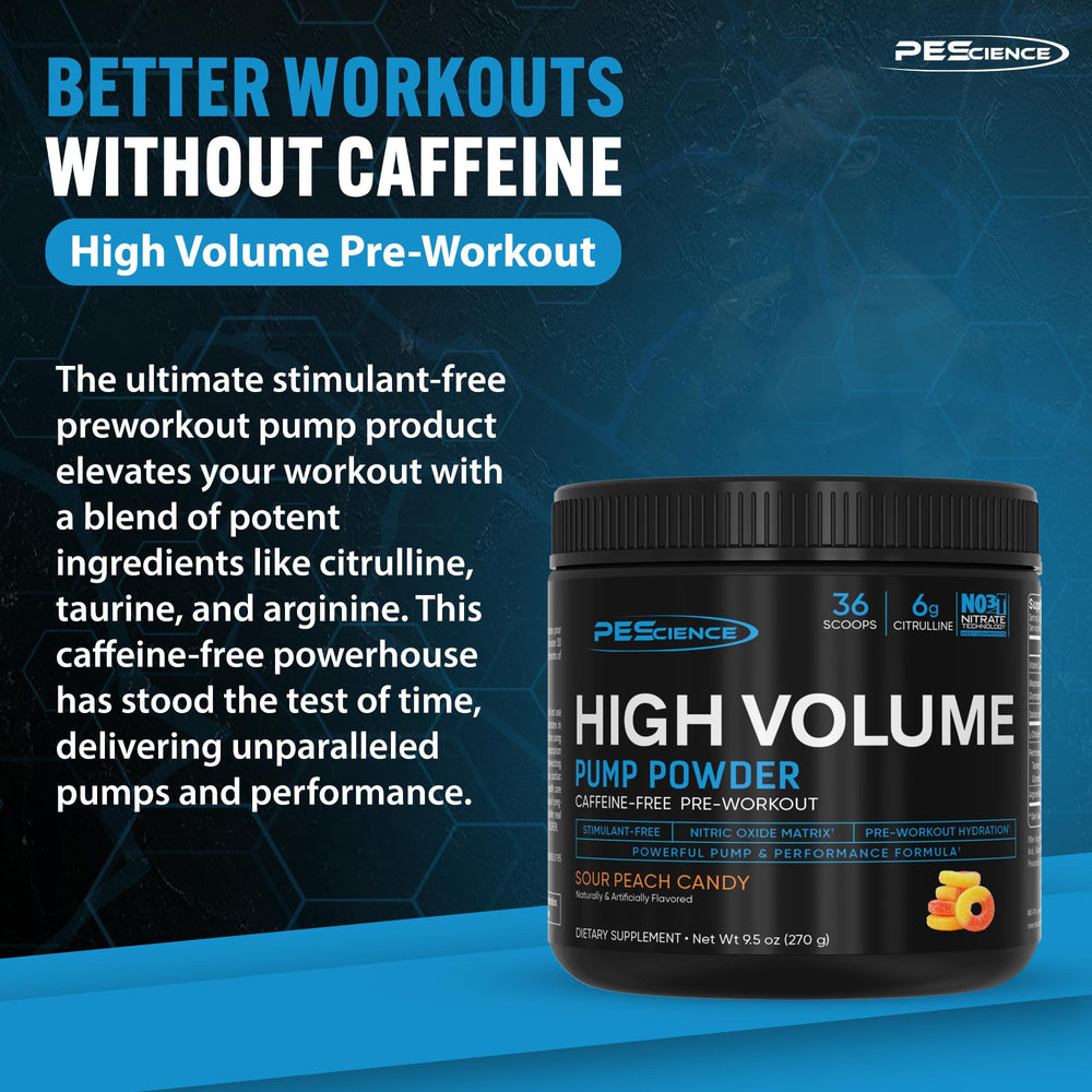 PEScience High Volume scoop dumps powder for precise 6 g L-citrulline doses.