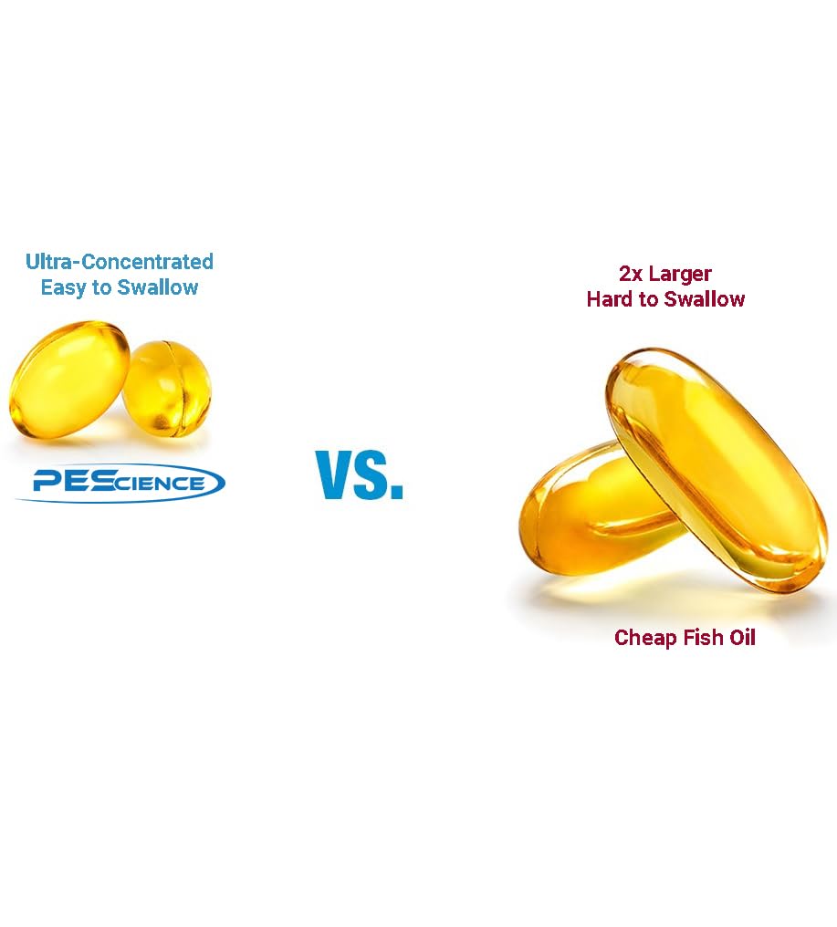 PEScience Omega-3+ label close-up shows purity and testing.