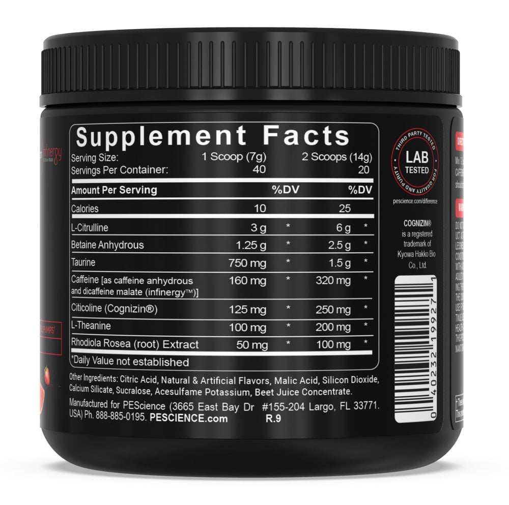 Athlete using PEScience Prolific during training for focus and energy.