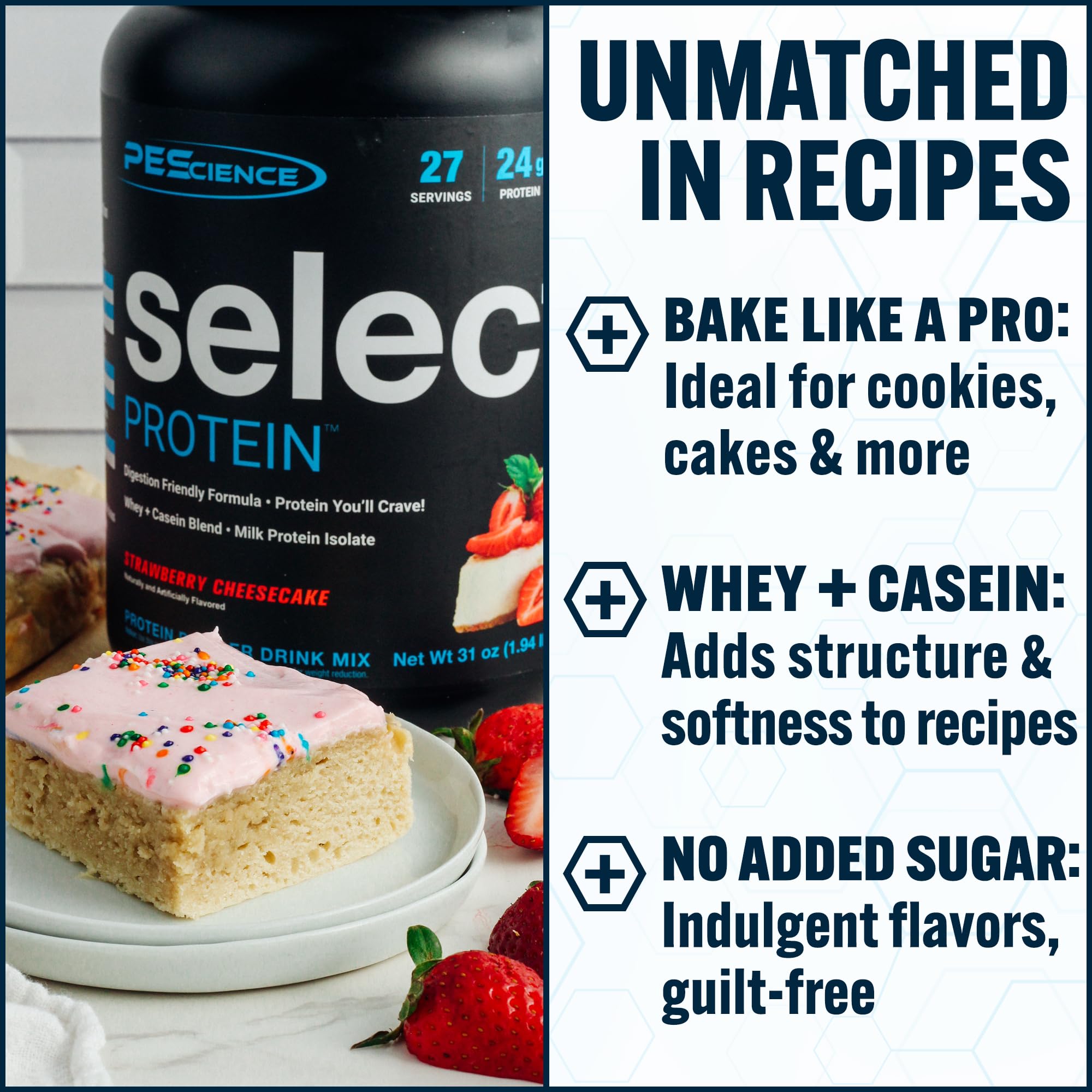 PEScience Select powder bag in kitchen with measuring scoop