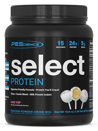 PEScience Select Protein tub front, lean protein blend for daily shakes.