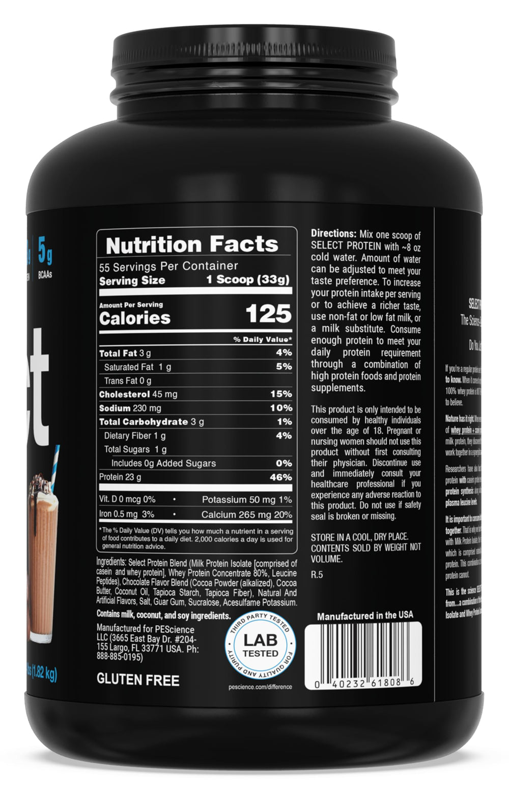 PEScience Select third-party testing seal indicating purity.