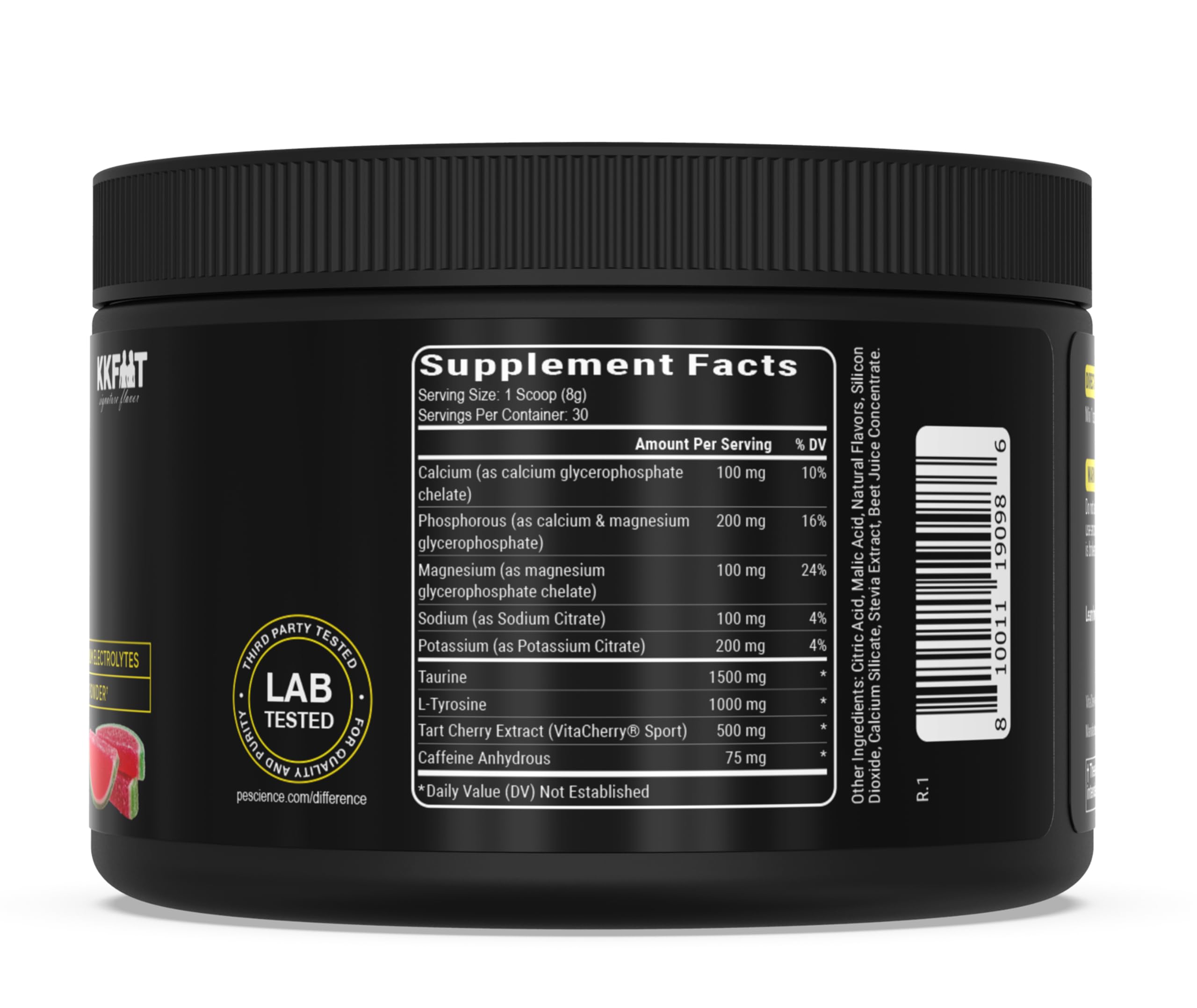 PEScience Versalyte Charged electrolyte blend visible on the bottle.