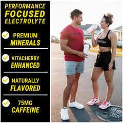 PEScience Versalyte Charged glass being filled for refreshing hydration during workouts.