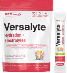 Versalyte de PEScience, paquetes de porción única para rehidratación rápida tras entreno.