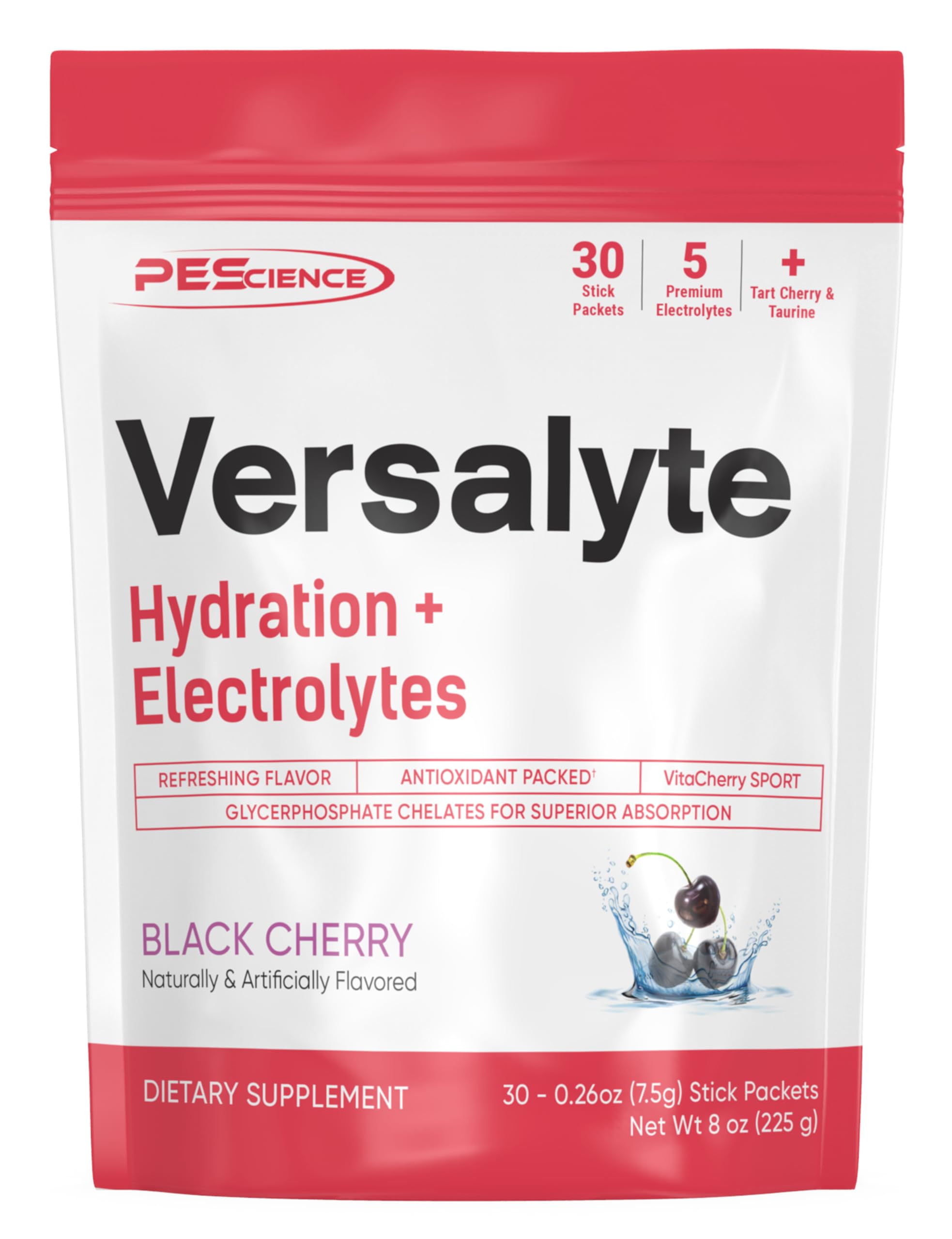 PEScience Versalyte stick packs ready to mix in a gym bottle.