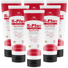 Pet Health Solutions K-Plus Gel bottle pour shows easy administration for dogs and cats.