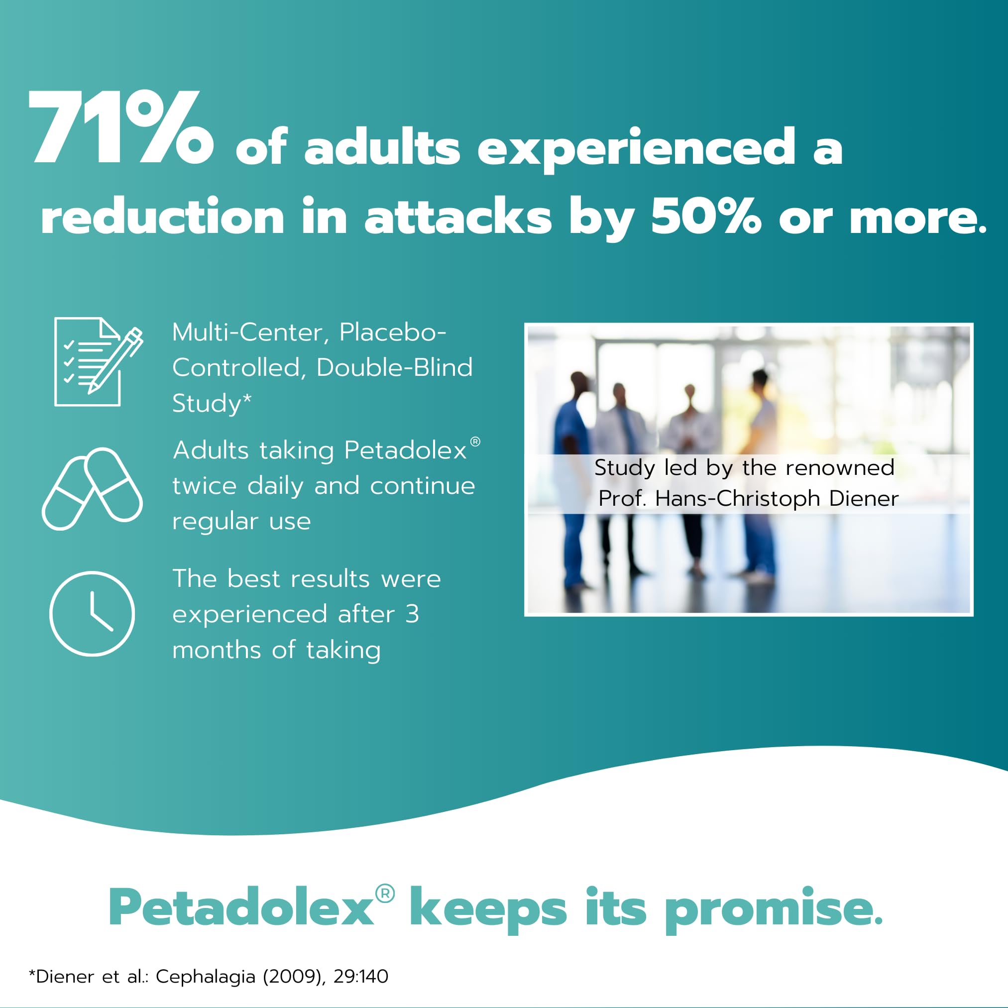 Petadolex gelatin capsules ready for daily use and portability