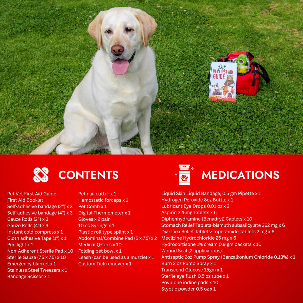 PetVet Medic bandages and gauze close up highlighting ready wound care