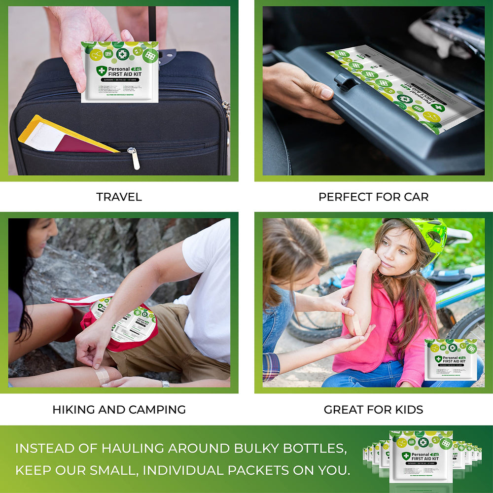 Antiseptic wipe and burn gel included for sanitization and relief
