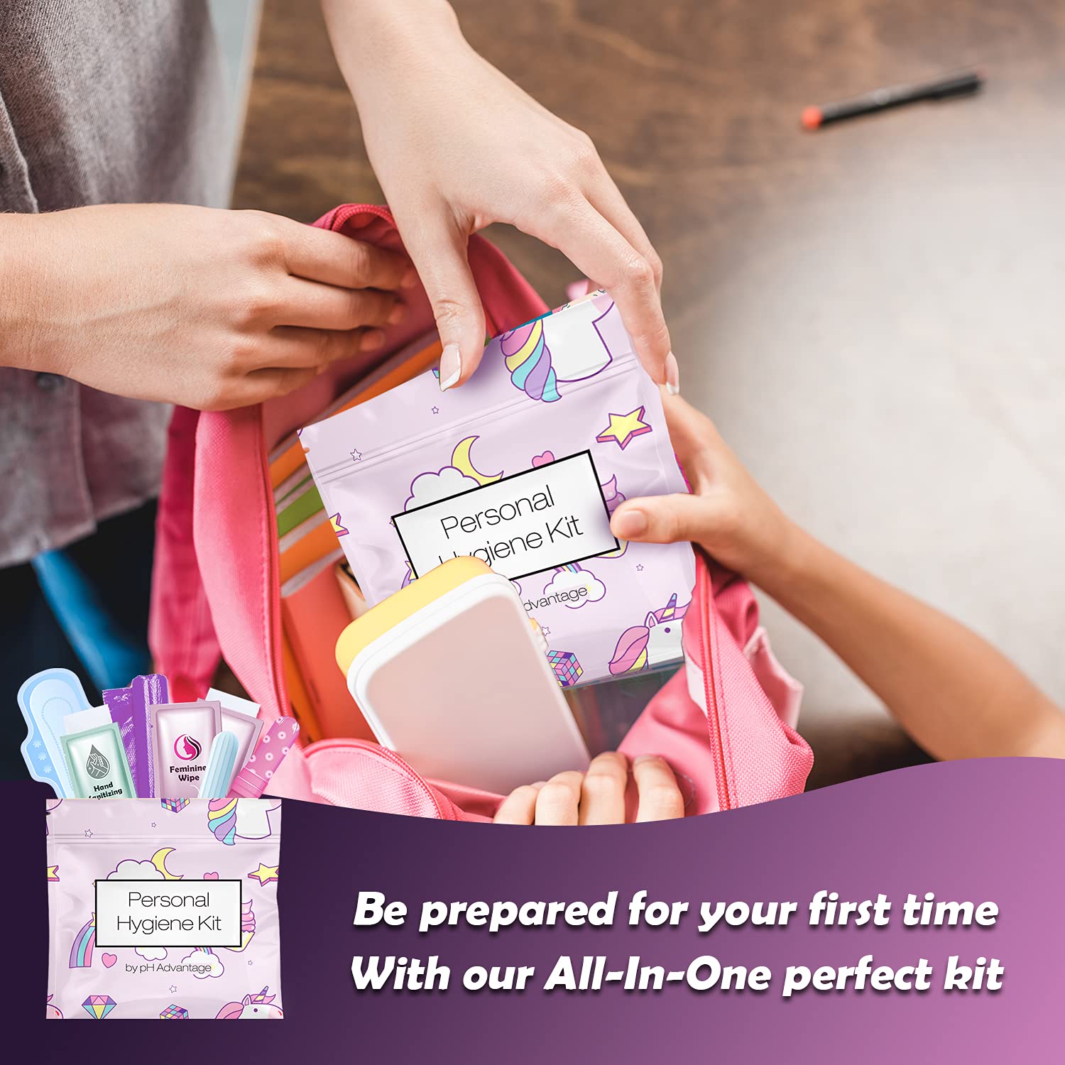 PH Advantage hand wipes with 70% alcohol for hygiene.