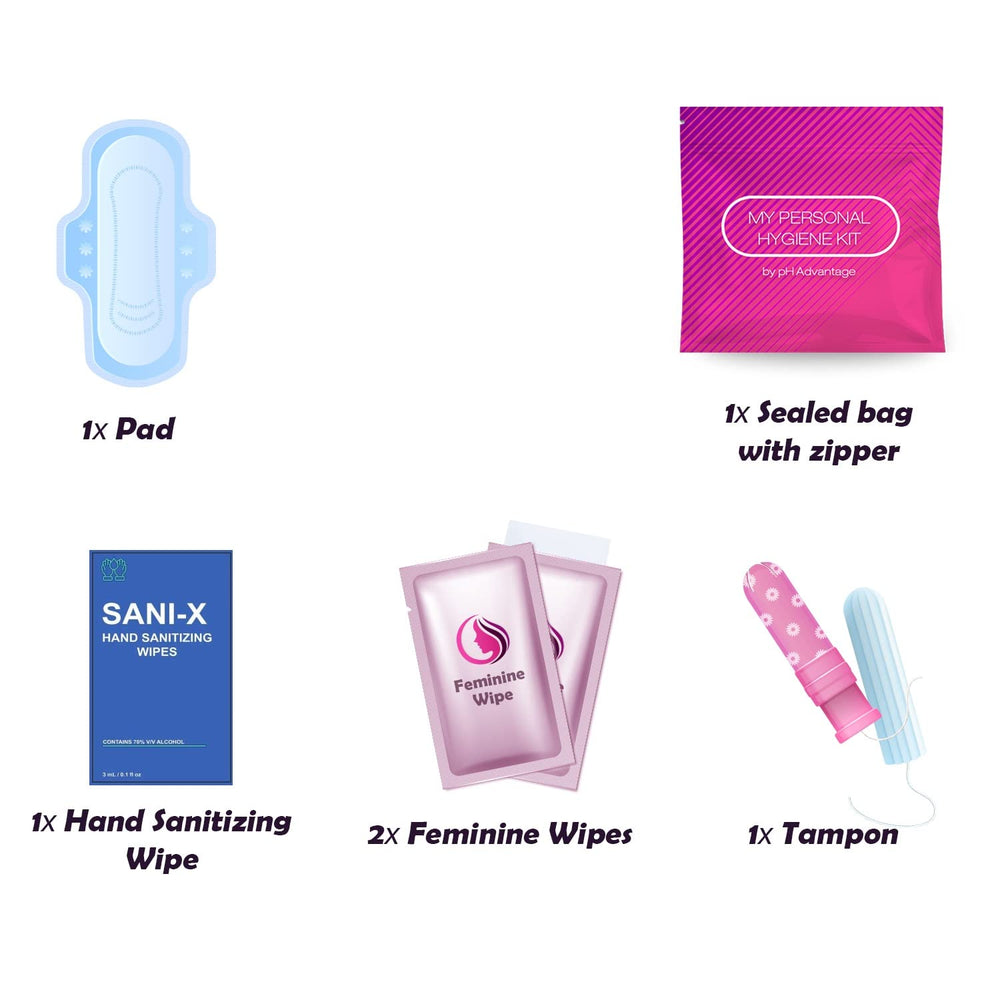 pH Advantage individually wrapped essentials for tidy, hygienic use anywhere.