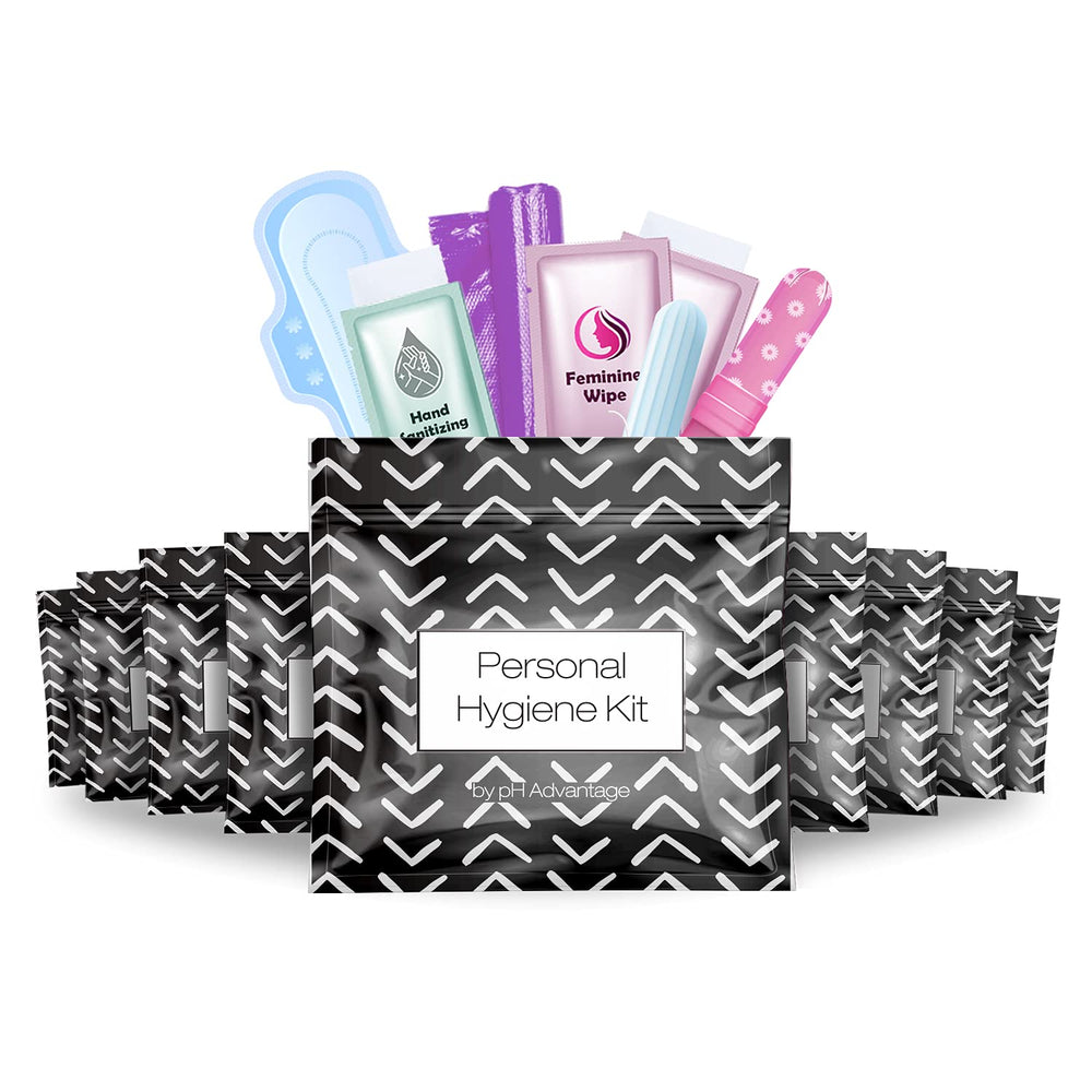 pH Advantage menstrual kit inside pack for quick, ready-to-go access