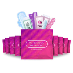 pH Advantage menstrual kit 10-pack travel-ready with discreet pink packaging.