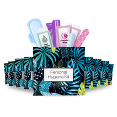 pH Advantage menstrual kit contents in a pack, ready for travel