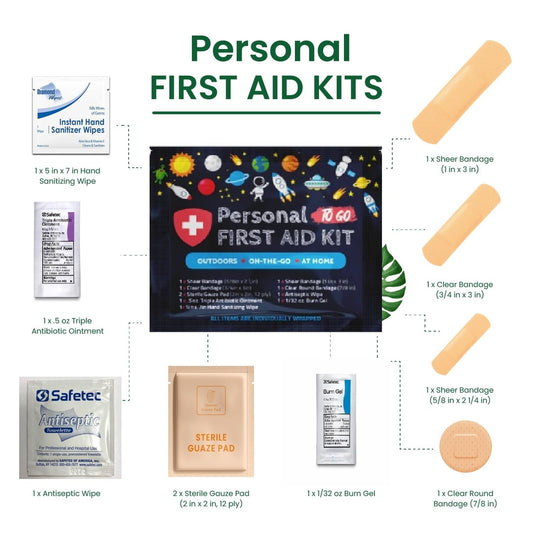 pH Advantage travel first aid kit in a compact zipbag for easy packing