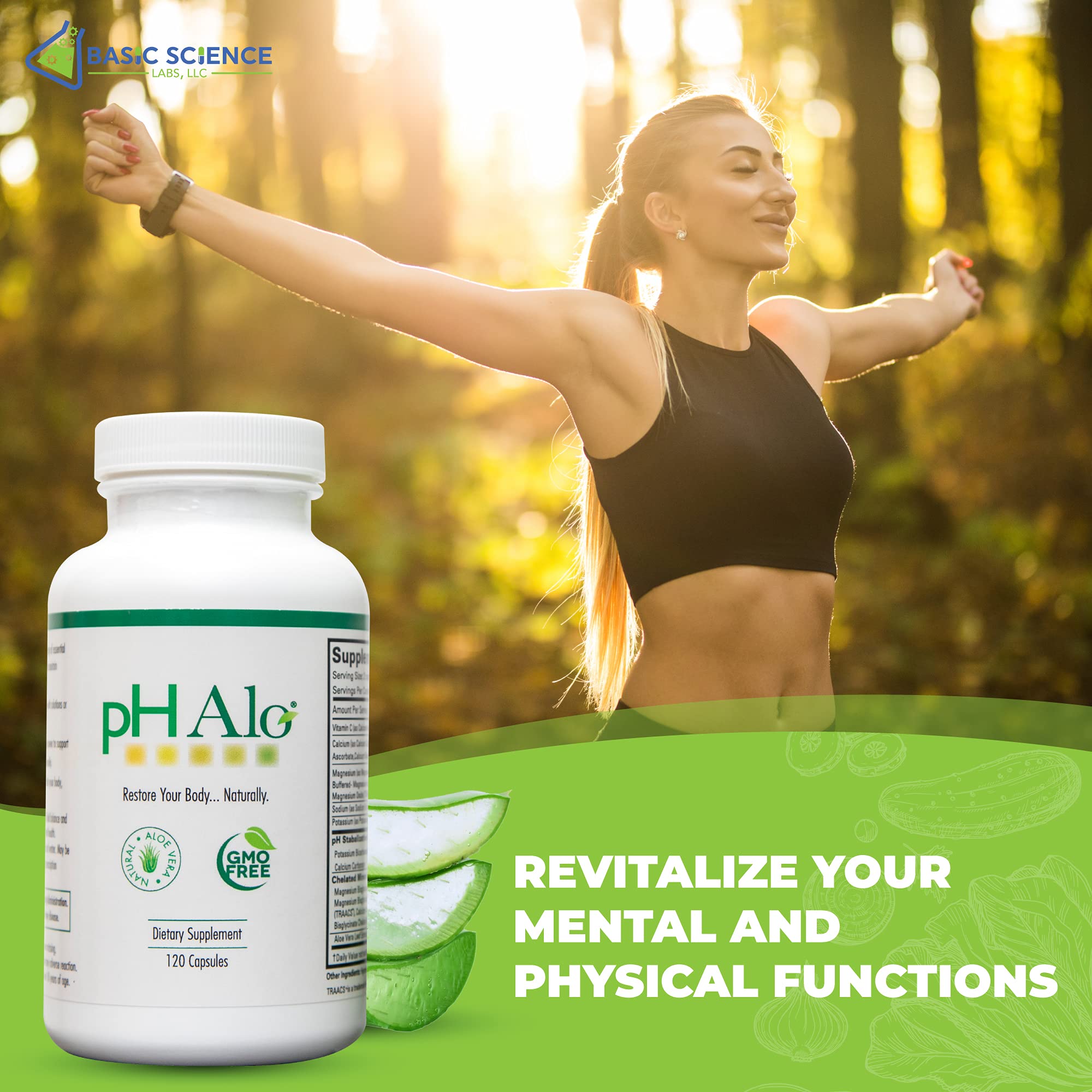 pHAlo Aloe Vera gel ingredient spotlight highlighting gut health support.