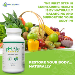 pHAlo capsules close-up showing easy-to-swallow shape and mineral blend.