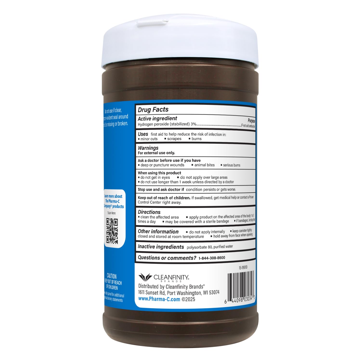 Low-lint wipe texture designed to minimize residue during cleaning.