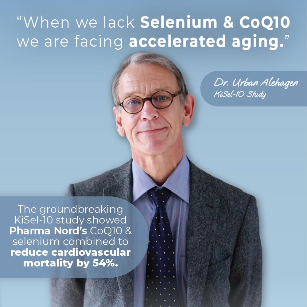 Pharma Nord Bio-SelenoQ10 selenium tablets emphasize precise dosing 100 mcg