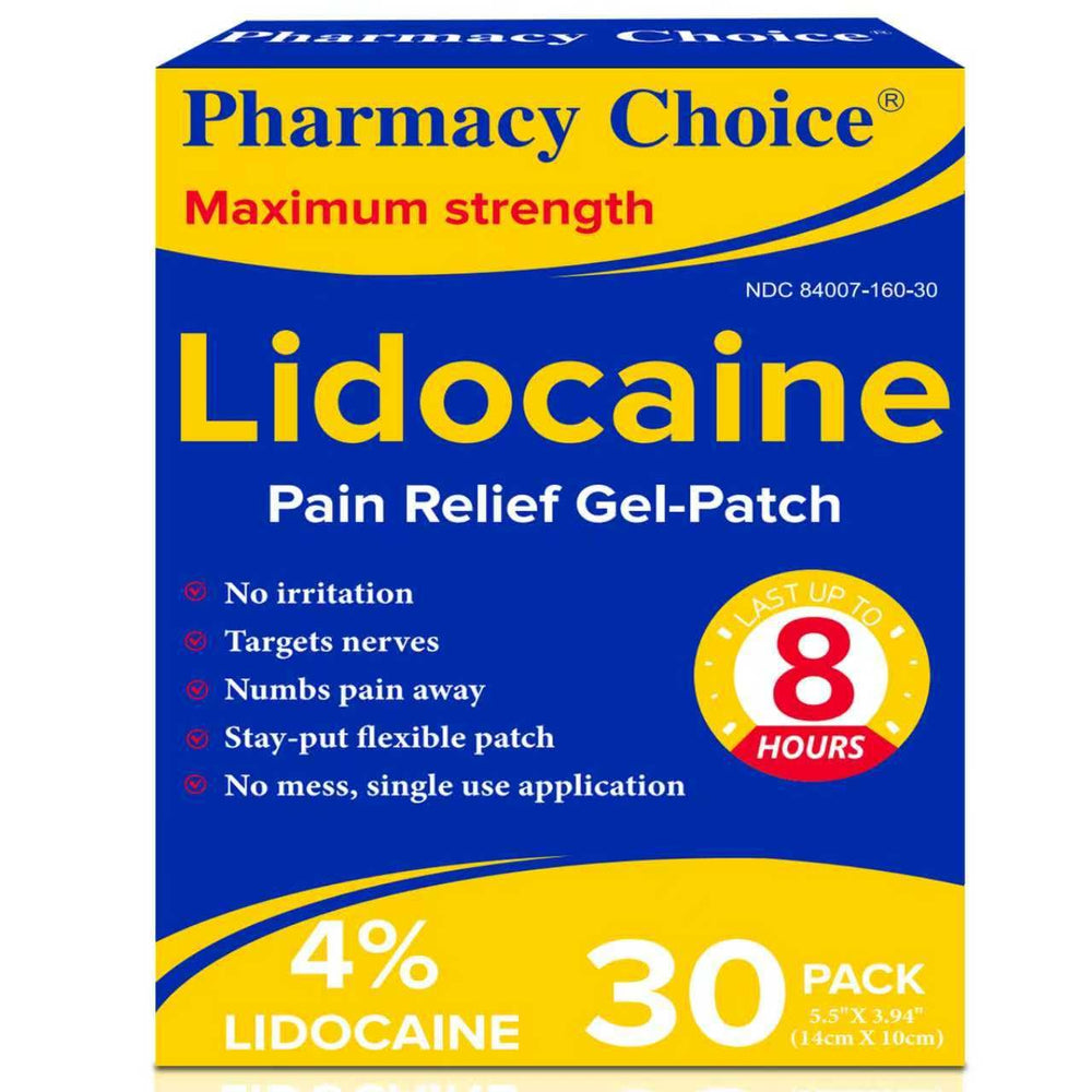 Pharmacy Choice lidocaine patches for back provide targeted temporary relief for sore muscles.
