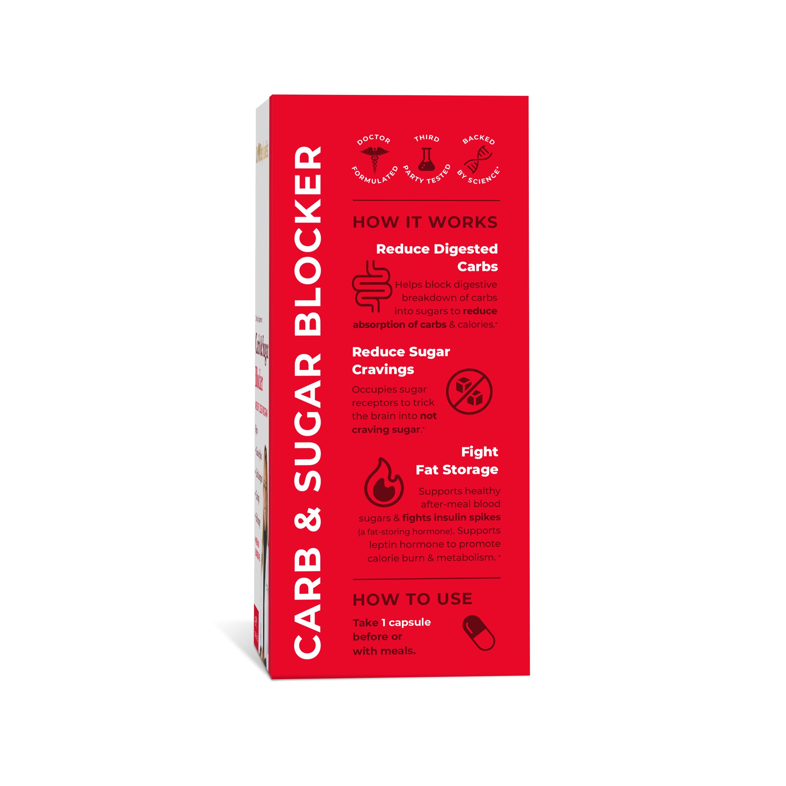 Ingredient bottle highlighting Berberine, Gymnema, and Chromium in the formula.