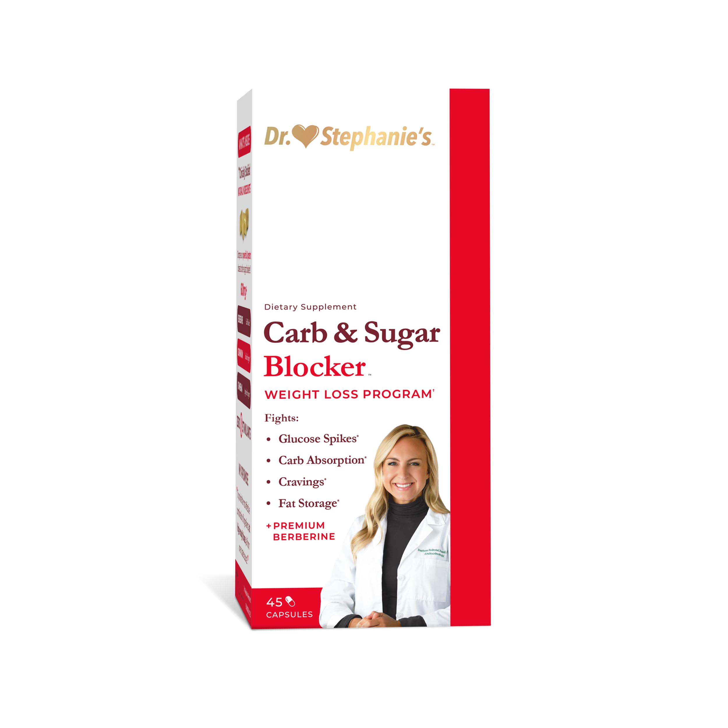 Front packaging of Pharmaganics Dr. Stephanie's Carb Blocker 2-pack.
