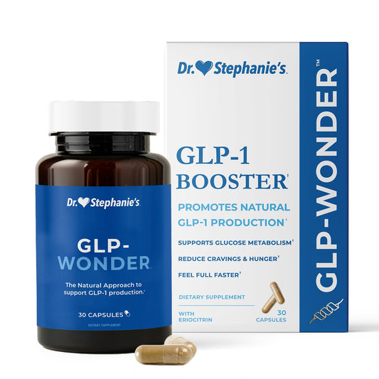 Pharmaganics GLP-Wonder bottle shows daily appetite support for mindful eating.