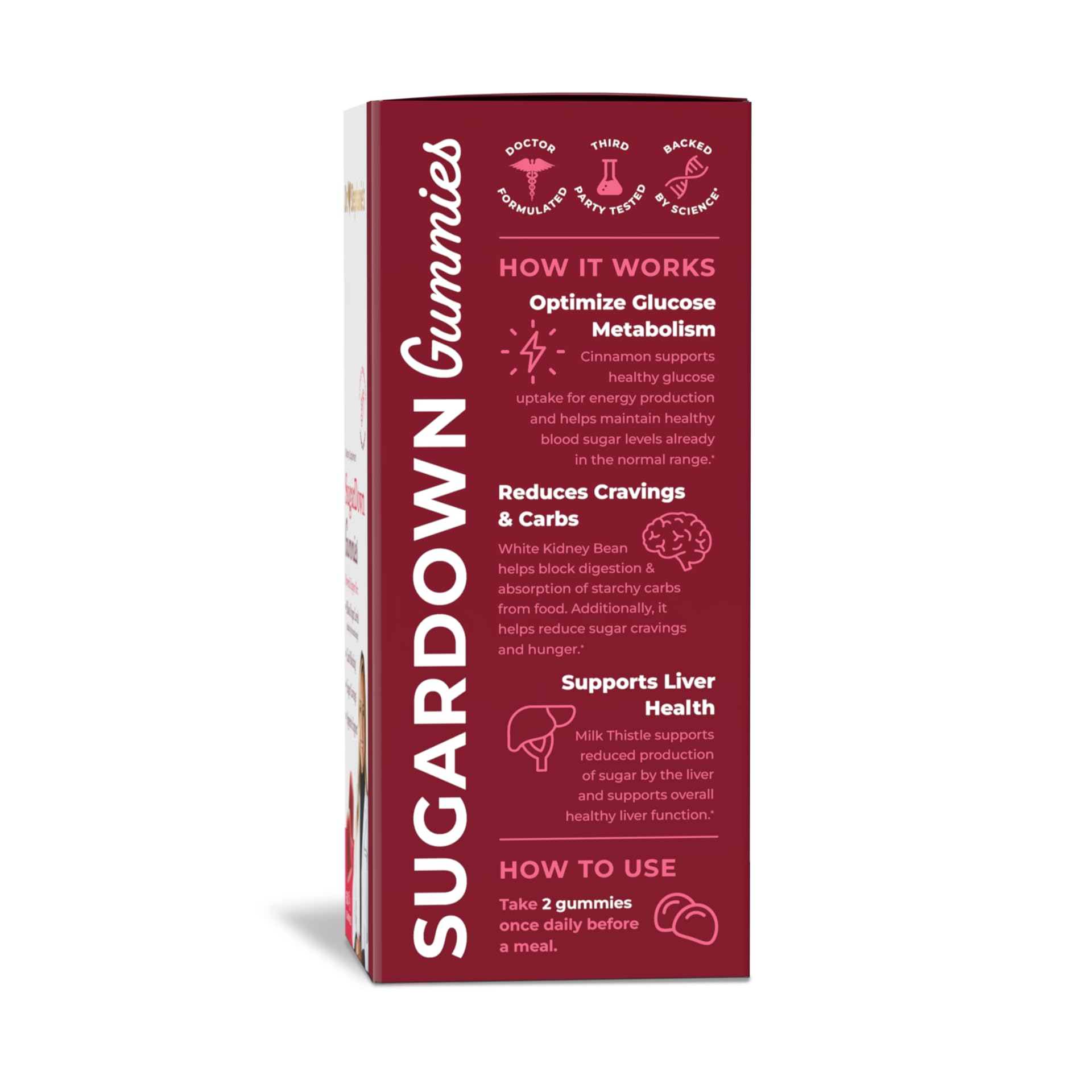 Pharmaganics SugarDown Gummies apple pie flavor close-up for keto-friendly snacking