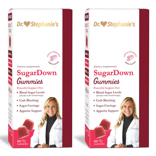 Pharmaganics SugarDown Gummies bottle view for easy daily appetite awareness