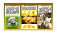 PHARMAKON organic sheep colostrum label close-up communicates organic sourcing and purity.