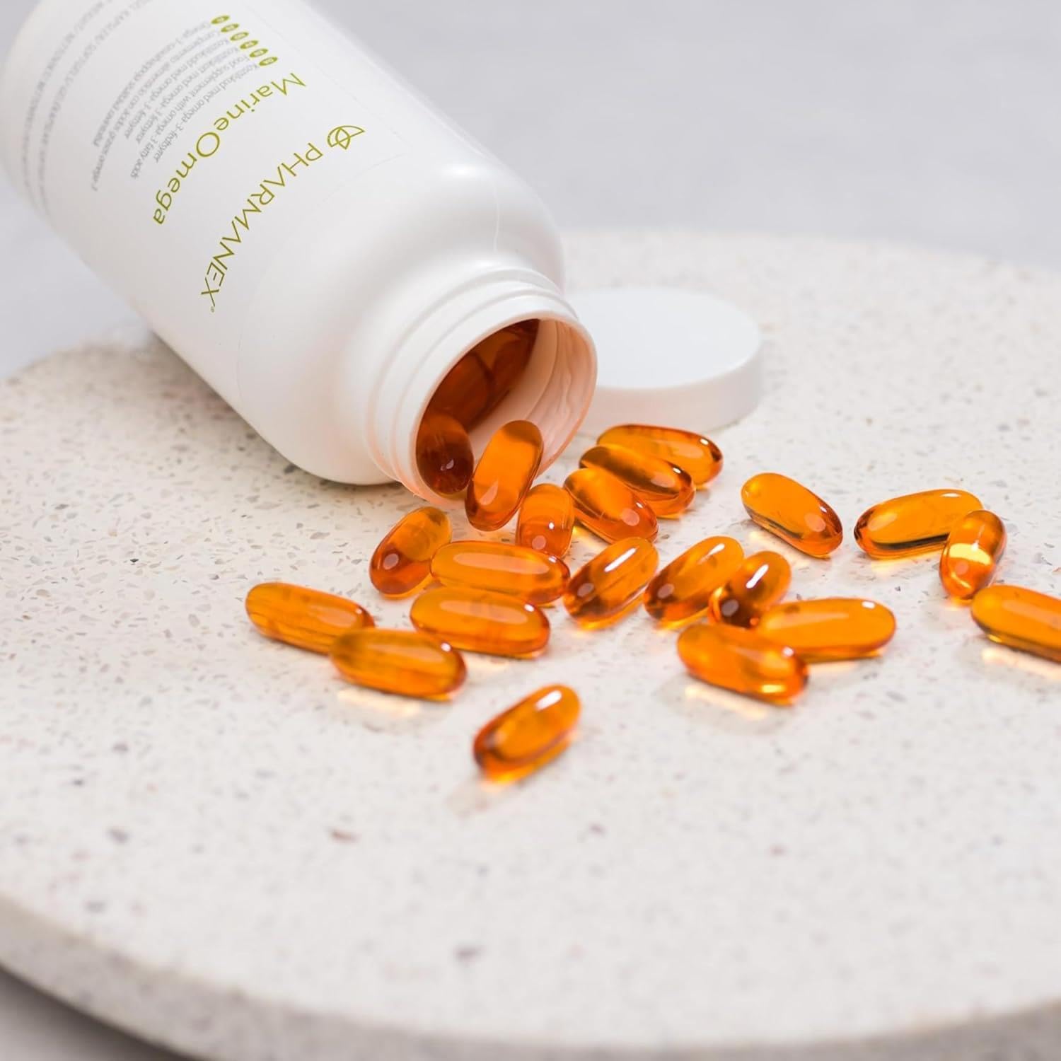 Nutritional panel of Pharmanex Marine Omega highlights DHA and EPA values