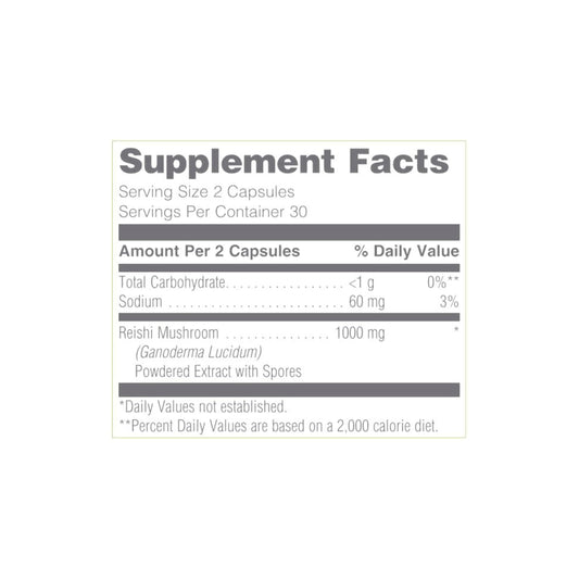 Pharmanex ReishiMax GLp capsules close-up, easy-to-take daily supplement.