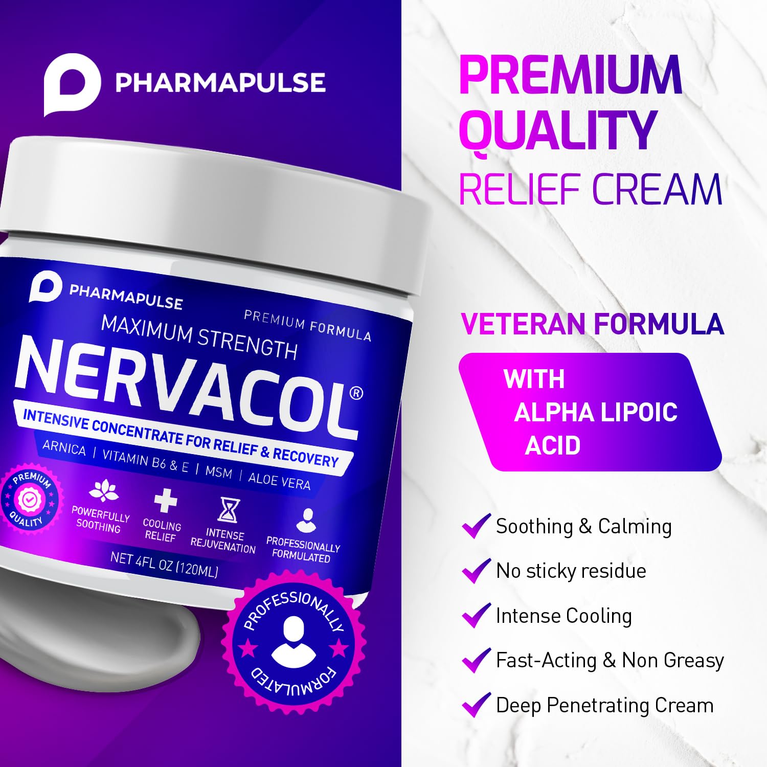 Pharmapulse Neuropathy Cream on hands shows cooling and soothing daily use.