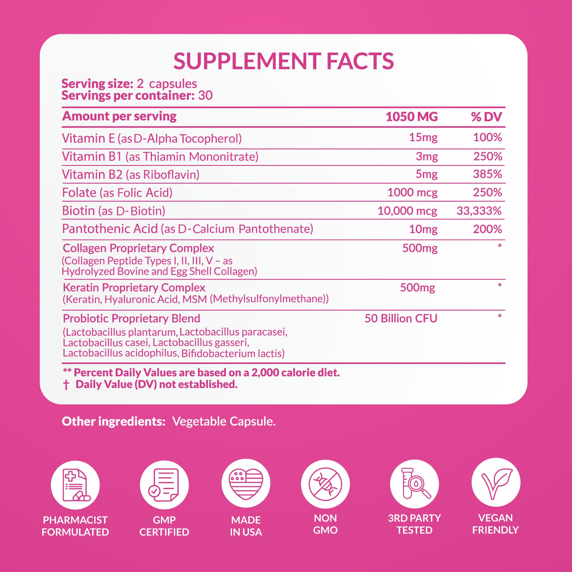 Daily capsule routine for gut health and beauty support.