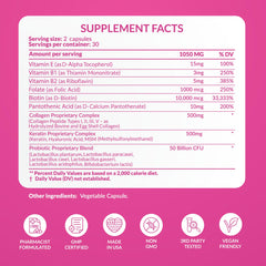 Daily capsule routine for gut health and beauty support.