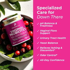 PharmaSupps Women’s Probiotic capsules close-up shows easy, daily support.